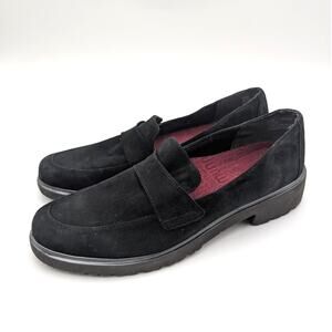 Munro Geena Classic Moc-Toe Loafer Shoes Women's Black Size US9.5N EU40